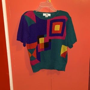 Color Block Knitted Sweater Top